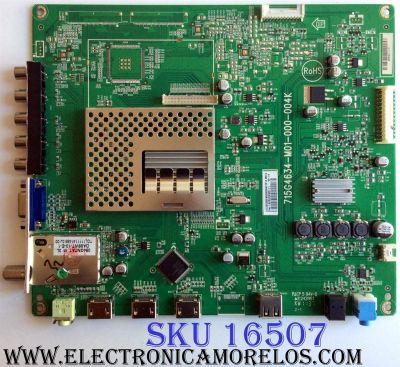 MAIN / VIZIO TXBCB02K020 / 715G4634-M01-000-004K / PANEL T315XW06 V.4 / MODELO E320VT LTMAKKCM