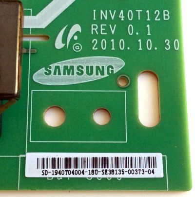 BACKLIGHT / SAMSUNG 19.40T04.004 / INV40T12B / 1940T04004 / REV 0.1 / PANEL T400HW03 V.7 / MODELOS LN40D550K1FXZA AA01 / LN40D550K1FXZA AA07 / X402BV-FHD / X405BV-FHD	 - Imagen 2