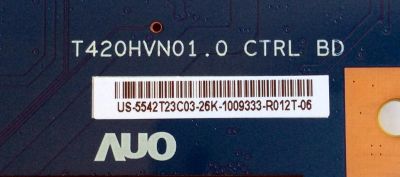 T-CON / VIZIO 55.42T23.C03 / T420HVN01.0 / 5542T23C03  / 42T23-C00 / PANEL T420HVN01.0 / MODELO 42LS5700-UA AUSDLUR / M420SL LAQAMABN	 - Imagen 3