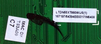 MAIN / HISENSE 167198 / RSAG7.820.5405./ROH / 167197 / LTDN55XT880WUS(1) / LTDN55XT880WUS(0) / PANEL´S MT5461D01-3 / MT5461D01-1 / MODELO 55T880UW - Imagen 3