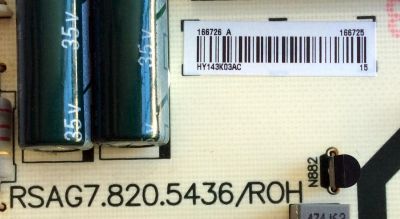FUENTE DE PODER / 166726 / 166725 / RSAG7.820.5436/ROH / HLP-4660WE / CQC03001003024 / PANEL´S MT5461D01-1 / MT5461D01-3 / MODELO 55T880UW - Imagen 3