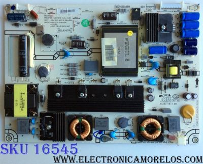 FUENTE DE PODER / INSIGNIA 154984 / RSAG7.820.4543/ROH / HLL4047WA / TU25C116-1 B1 / PANEL HE420FF-B57(1000)\PW1 / MODELO NS-42E440A13