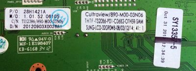 MAIN / ELEMENT 28H1421A / SY13357-5 / CV318H-K / 1.01.52.06105 / 890-M00-03N06 / 20120903X002681 / PANEL T320B6-P01-C06 VER.E7  / MODELO ELCFW329 - Imagen 3