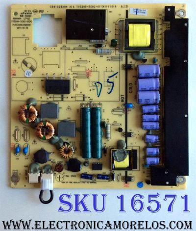 FUENTE DE PODER / PIONNER 510-121126270 / TV3205-ZC02-01(A) / 303C3205061 / 111019 / PANEL 111019 / T390HVN01.0 / MODELO PLE-3902FHD