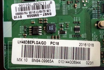 MAIN PARA TV/MONITOR SAMSUNG / NUMERO DE PARTE BN94-09965A / BN44-02365A / BN97-09650A / BN9409965A / PANEL CY-GH048BGLV6H / DISPLAY LSF480HN04-G01 / BN96-37044A / BN9637044A / MODELO LH48DB / LH48DBEPLGA/GO VS03 / LH48DBEPLGA / GO VS03 - Imagen 2