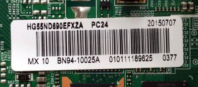 MAIN PARA SAMSUNG NUMERO DE PARTE BN94-10025A / BN97-09568K / BN41-02396A / MODELO HG55ND690EFXZA - Imagen 2