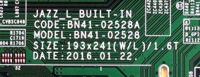 MAIN / SAMSUNG BN94-11271B / BN97-10660D / BN41-02528A / MODELO UN50KU6270FXZC - Imagen 2