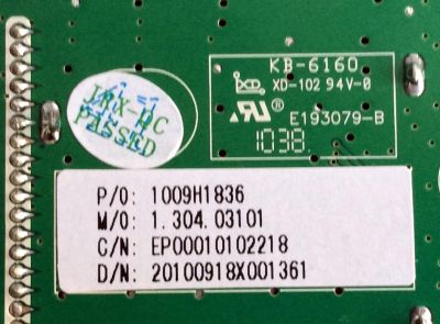 MAIN / AURIA 1009H1836 / 1009H1836 H / CV118H / 20100918X001361 / 1.304.03101 / PANEL V420H1-L13 Rev.C5 / MODELO EQ4288 HS420A - Imagen 3