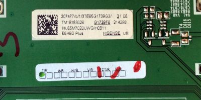 MAIN / HISENSE 207477 / RSAG7.820.6888/ROH / 214298 / HU65M7020UWG / PANEL HE650IU-B32\S10\GM\ROH / 209298 / MODELO 65H9D PLUS - Imagen 2