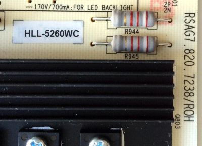 FUENTE DE PODER PARA TV SHARP / NUMERO DE PARTE 217654 / RSAG7.820.7238/ROH / HLL-5260WC / CQC13134095636 / PANEL HD550K3U82-L2K1B1\S0\XP\GM\ROH / MODELOS LC-55P6000U / LC-55P6050U / LC-55P620U - Imagen 2