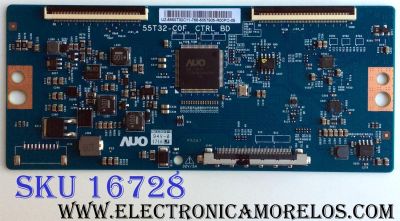 T-CON PARA TV HISENSE / ONN / ELEMENT / NUMERO DE PARTE 5550T32C11 / 55.50T32.C11 / 55T32-C0F / PANEL´S HD500K3U54\S0\GM\ROH / HD500K3U54\S8\GM\CKD\ROH / T500QVN03.7 / MODELOS 50H6D / 50DU6070 / 50R7E / 100021258 / 100012585 / EL4KAMZ5017T