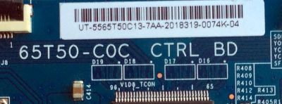 T-CON PARA TV VIZIO / NUMERO DE PARTE 55.65T50.C13 / 5565T50C13 / 65T50-C0C / PANEL'S HD650M5U52-B1 / HD650S1U51 / TPT650UA-QVN06.U / DISPLAY T650QVN06.3 / MODELOS 65H6D / 65R6E / 65H6E / 65R6070E / E65-E1 / D65-E0 / M65-E0 / LC-65Q620U / LC-65LBU591U - Imagen 2