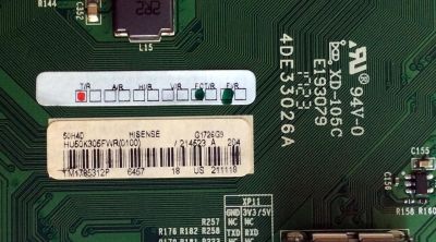 MAIN PARA TV HISENSE / NUMERO DE PARTE 214523 / RSAG7.820.7394/ROH / HU50K305FWR(0100) / 211118 / 4DE33026A / PANEL HD500DF-B54(020)\B1\T1\S35\GM\ROH / DISPLAY T500HVN07.5 / MODELO 50H4D - Imagen 2