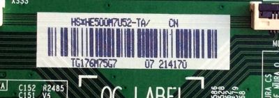 T-CON / HISENSE 214170 / RSAG7.820.7457/ROH / HS*HE500M7U52-TA / HE500M7U52-TA / PANEL HD500M3U51-TA\S1\GM\ROH / 216944 / MODELO 50H8C - Imagen 2