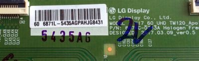 T-CON  HISENSE 5435A / 6871L-5435A / 6870C-0743A / PANEL´S HD600N3U22\S1\GM\ROH / NUMERO DE DISPLAY LC600EGY(SK)(M3) / HD600N3U22-L2\S0\GM\ROH / MODELOS 60DU6070 / 60H6E / 60R6E / LC-60P6070U - Imagen 2