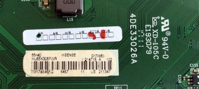 MAIN / HISENSE 214715 / RSAG7.820.7394/ROH / 4DE33026A / 211347 / HU55K305FWR / G1709E0 / 214715 A / PANEL HD550K3F81-TX\S2\GM\ROH / 211065 / MODELO 55H4D - Imagen 3