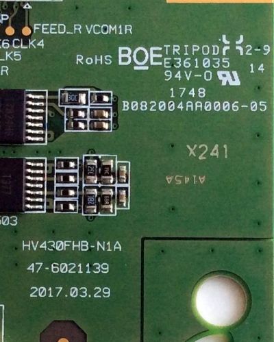 T-CON PARA TV SAMSUNG 44-9771289A / 47-6021139 / HV430FHBN1A / HV430FHB-N1A / BN96-44295A / BN81-15954A / PANEL'S CY-JM043BGEV3H / BOEI430WU1 / CY-JJ043BGAV1H / MODELOS UN43J5200DFXZX BA01 / UN43J5202AFXZA BZ01 / UN43M5300AFXZA BB02 / LH43BERBLGAXGO BA01 - Imagen 3