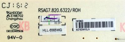 FUENTE DE PODER / SHARP 191953 / RSAG7.820.6322/ROH / HLL-5565WG / CQC1313495636 / PANEL HE650HU-B01\S5 / MODELO LC-65N7000U - Imagen 2