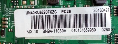 MAIN / SAMSUNG BN94-11039A / BN41-02528A / BN97-11242A / MODELO UN40KU6290FXZC - Imagen 2
