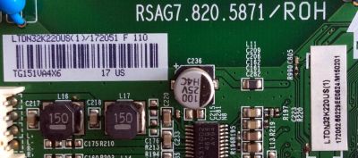 MAIN / FUENTE (COMBO) / INSIGNIA 172052 / RSAG7.8205871/ROH / 172051 / LTDN32K220US(1) / PANEL HD315DF-B57\S0\GM\ROH / MODELO NS-32D511NA15 - Imagen 2