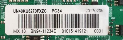 MAIN / SAMSUNG BN94-11234E / BN97-10660E / BN41-02528A / MODELO UN40KU6270FXZC - Imagen 3