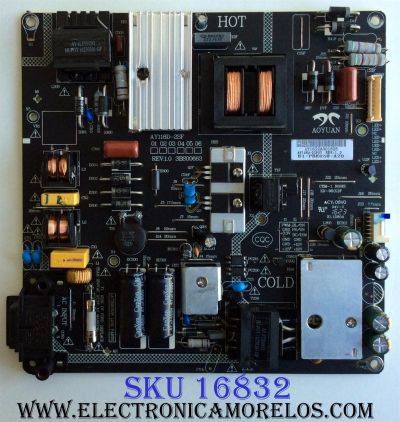 FUENTE DE PODER ORIGINAL PARA TV INSIGNIA / NUMERO DE PARTE 81PBE048-A20 / AY118D-2SF02 /  AY118D-2SF / 3BS00663 / PANEL LVF480SSDX E8 V2 / T8-48DR420-LPMX2 / DISPLAY LSC480HN08-G01 / MODELO NS-48DR510NA17