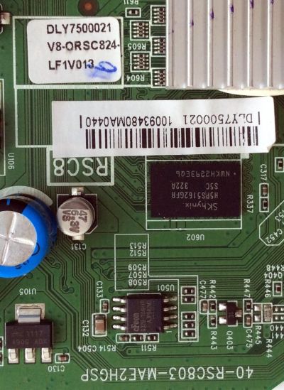 MAIN / SHARP DLY7500021 / 40-RSC803-MAE2HGSP / V8-ORSC824-LF1V013 / 40-32E41A-DRA1XGSP / PANEL LVW320AUDX E1V1 / MODELO LC-32LE450U - Imagen 2