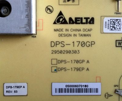FUENTE DE PODER / JVC 0500-0607-0180 / DPS-179EP A / REV:S3 / E177671 / MODELOS JLE47BC3500 / JLE47BC3001  - Imagen 3