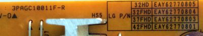 FUENTE DE PODER / LG 62770801 / EAY62770801 / EAX64743301 / 3PAGC10011F-R / LGP42-10LF / PANEL LC420WUE (SC)(A2) / MODELOS 42LK450-UH CWMYLH / 42CS570-UD AUSYLMR / 42CS570-UD AUSYLUR / 42LD452B-UA / 42LK450-UH - Imagen 4