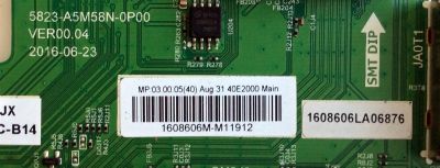 MAIN PARA TV LG / NUMERO DE PARTE 5823-A5M58N-0P00 / COV33915601 / 40E2000 / PANEL RDL400FY (QD0-46) REV.00 / MODELO 40LH5000-UA / 40LH5000-UA.CUSJLH - Imagen 2