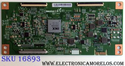 T-CON PARA TV HISENSE SMART TV / NUMERO DE PARTE EATDJ6E13 / 17082201 / PANEL'S HD500S1U01\S1\GM\CKD\ROH / UCAU4XT / V500DJ6-QE1 / MODELOS 50H6E / 50R6E / E4STA5017 / E4AA50N / 50PFL5604/F7