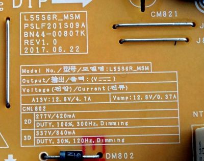 FUENTE SAMSUNG BN44-00807K / PSLF201S09A / BN4400807K / L55S6R_MSM / PANEL CY-GM055HGHV4H / MODELOS UN50MU630D / UN55MU6071 / UN50MU6300 / UN50MU6300FXZA DF09 / UN55MU630D / UN55MU6290 / UN55MU6300 / UN55MU6300 / UN55MU6290 / UN55MU6290FXZA CC09 - Imagen 3