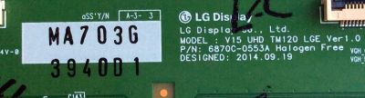 T-CON / LG 6871L-3940D / 6870C-0553A / 3940D / PANEL LC550EQE (F4)(M2) / MODELO 55UX340C-UA AUSYMJR - Imagen 2