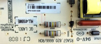 FUENTE DE PODER PARA TV HISENSE / NUMERO DE PARTE 211734 / RSAG7.820.6666/ROH / HLL-4155WE / CQC13134095636 / E166702 / PANEL´S HD500K3U53\S1\GM\CKD\ROH / HD500K3U53\S1\BBY\GM\ROH / MODELOS 50R7E / 50R6D / 50R7050E / 50R7050E HU50N3031UWR - Imagen 2