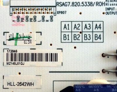 FUENTE DE PODER / HISENSE 172846 / RSAG7.820.5338/ROH / HLL-2642WH / CQC03001003024 / PANEL CQC03001003024 / MODELO 32K20DW 32J1424 - Imagen 3
