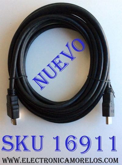 CABLE HDMI / HDMI12FT / E337566 / HD ULTRA HD DE 4K X 2K / VELOCIDAD DE TRANSFERENCIA DE DATOS: 10,2 GBIT/S / LONGITUD DEL CABLE: APROXIMADAMENTE:12 PIES / (3 METROS) / MÁXIMA RESOLUCIÓN: 3840 X 2160 PIXELES / FORMATO DE VÍDEO SOPORTADO: 1080P