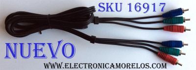 CABLE RCA / COMPONENT6FT / AWM 2562 E337566-YD VW-1 80°C 300V INTERCONNECT PRODUCTS LTD