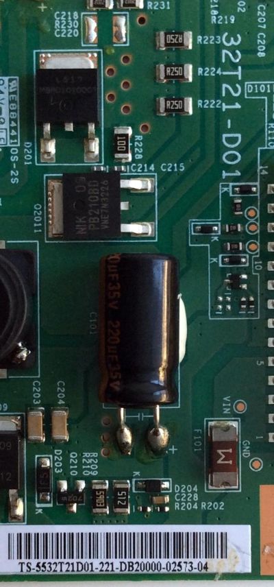 LED DRIVER / LG 55.32T21.D01 / 32T21-D01 / 5532T21D01 / PANEL T320XVN01.1 / MODELO 32LS3500-UD.AWMDLJM - Imagen 2