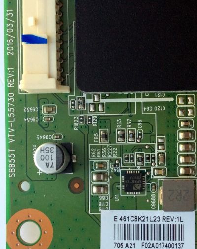 MAIN PARA TV TOSHIBA / NUMERO DE PARTE 431C8K21L23 / 461C8K21L23 / SBB55T VTV-L55730 / SUSTITUTA 431C8K21L22 / PANEL K550WDR1 / DISPLAY ST5461D04-2 / MODELO 55L621U - Imagen 2