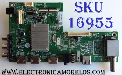 MAIN / HITACHI MS34580-ZC01-01 / 1010186300-02072 / E022M031-I1 / M44/2010035897/17 / PANEL LSC490FN02-W / MODELO 49C61 MT7MD (NOTA IMPORTANTE:CHECAR QUE EL PANEL Y MODELO QUE CORRESPONDA CON SU TV))