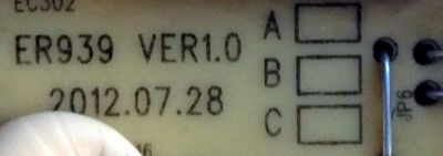 FUENTE DE PODER / COBY ER939-40120-P08 / E3-93900022-ER / MI3-121223 / ER939 VER:1.0 / PANEL V390HJ1-XR01 / MODELO LEDTV3916 - Imagen 3