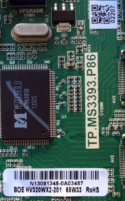 MAIN / FUENTE (COMBO) N13091345 / TP.MS3393.P86  / 82-2000015 / PANEL HV320WX2-201 / MODELO P32EA8 BO141E - Imagen 3