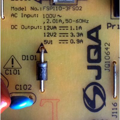 FUENTE DE PODER / TOSHIBA 75037554 / PK101W0350I / FSP107-3FS03 3BS0361515GP / 01-PK101W0350I / PANEL V500HJ1-ME1 REV.C2 / MODELOS 50L3400U / 50L1400U / 50L2400U / 50L2400UM - Imagen 5