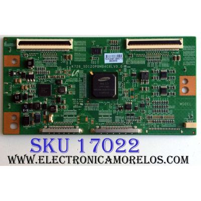 T-CON / UPSTAR LJ94-24348F / 24348F / K726_SD120PBMB4C6LV0.0 / K726 / PANEL LTA430HW02-C02 / MODELO P43EWX 