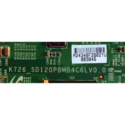 T-CON / UPSTAR LJ94-24348F / 24348F / K726_SD120PBMB4C6LV0.0 / K726 / PANEL LTA430HW02-C02 / MODELO P43EWX  - Imagen 2