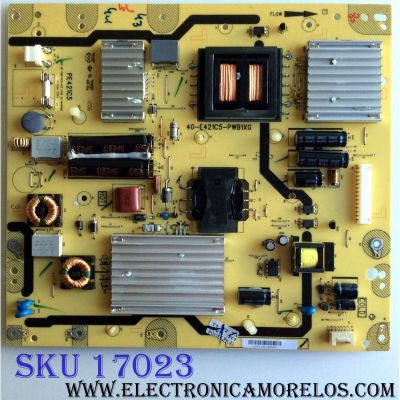 FUENTE DE PODER / 40-E421C5-PWB1XG / PE421C5 / E56334 / PANEL LTA430HW02-C02 / MODELO P43EWX 
