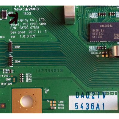 T-CON PARA TV SONY BRAVIA OLED / NUMERO DE PARTE 5436A / 6871L-5436A / 6870C-0755B / PANEL LE550AQP (EL)(A1) / MODELO XBR-55A8F / XBR55A8F - Imagen 2