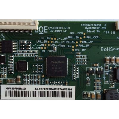T-CON PARA TV LG / NUMERO DE PARTE 44-9771292O / 44-97712920 / HV430FHBN1D / 47-6021141 / HV430FHB-N1D / PANEL'S NC430DUE-AAFX1 / NC430DUE-ABFX1 / MODELO 43LJ5500-UA / 43LJ550M-UB / 43LJ5500-UA.BUSYLJM / 43LJ550M-UB.BUSYLJM / 43LK5750PUA - Imagen 2