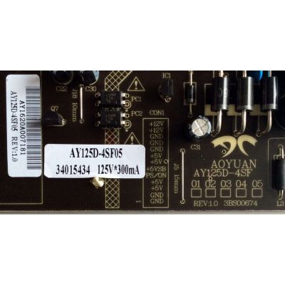 FUENTE WESTINGHOUSE AY125D-4SF05 / AY1620A / E112804 / PANEL T430QVN01.0 / MODELOS WD43UB4530 TW-06401-A043D / WD42UT4490 TW-04301-L043A / WD42UT4490 TW-04311-A043D / WD42UT4490 TW-04321-A043E / WD42UT4490 TW-04331-A043F / WD42UT4490 / E4ST4316H K6A3M - Imagen 2