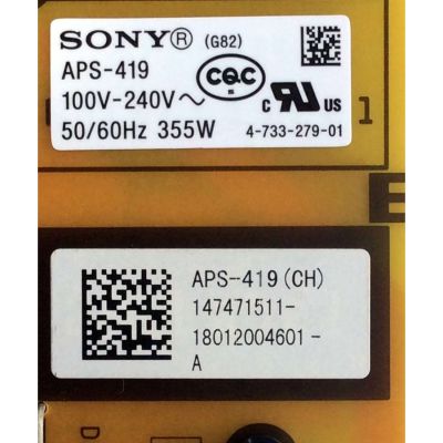 FUENTE DE PODER PARA TV SONY BRAVIA / NUMERO DE PARTE 147471511 / 147471512 / APS-419 / 1-474-715-11 / 1-474-715-12 / 1-983-329-11 / PANEL YD8S005DND01B / YD8F007DND01B / MODELOS XBR-49X900F / XBR49X900F / XBR-55X900F / XBR55X900F / XBR-55X950G - Imagen 3